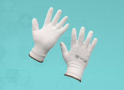PU Coated White Gloves